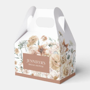 Boho Terracotta Floral Bridal Shower Favour Box