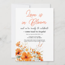 Boho Terracotta Floral Bridal Shower Invitation