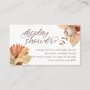Boho Terracotta floral Display Shower Enclosure Card