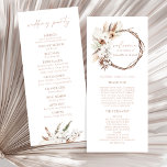 Boho Terracotta Floral Wreath Wedding Program<br><div class="desc">Introducing our Rustic Terracotta Brown Dried Floral Wreath Wedding Program, a captivating blend of bohemian charm and rustic elegance. Embrace the whimsical allure of pampas grass and delicate white orchids twisted into an intricate dried floral wreath, set against a backdrop of white and terracotta brown, for a botanical-inspired celebration that...</div>