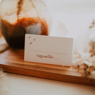Boho Terracotta Folded Place Card