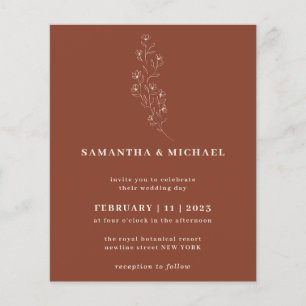 Boho Terracotta Indie Rustic Botanical budget Flyer