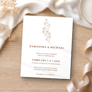 Boho Terracotta Indie Rustic Botanical tiny budget Flyer