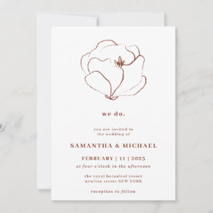 Boho Terracotta Indie Rustic Eucalyptus we do Invitation