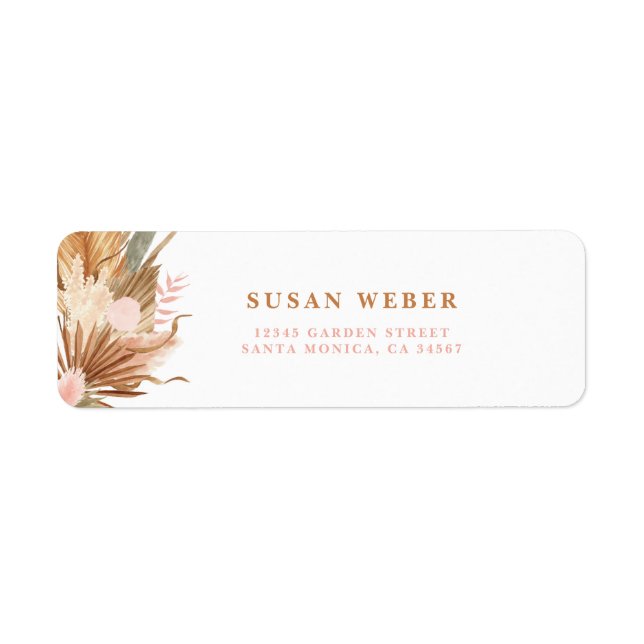 Boho Terracotta invitation Label (Front)