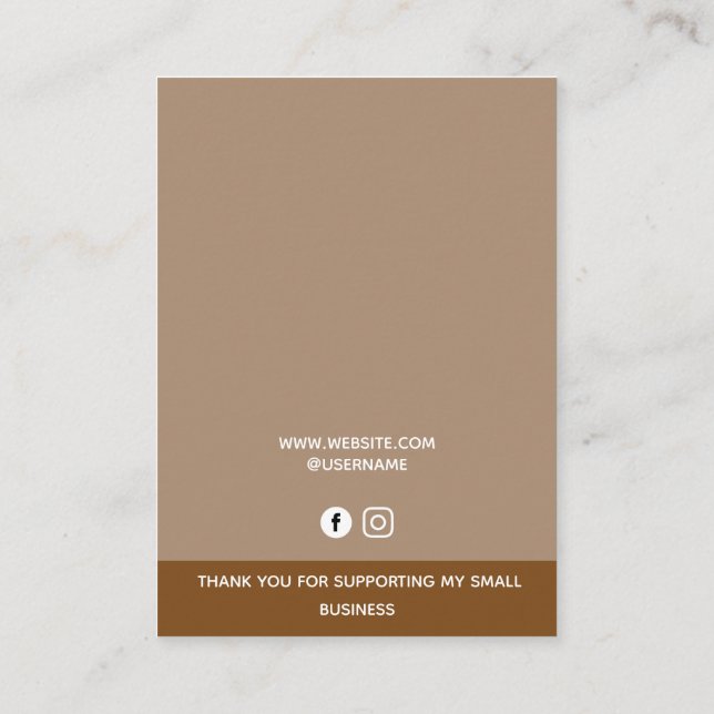 Boho Terracotta Jewellery Earrings Display Card (Back)