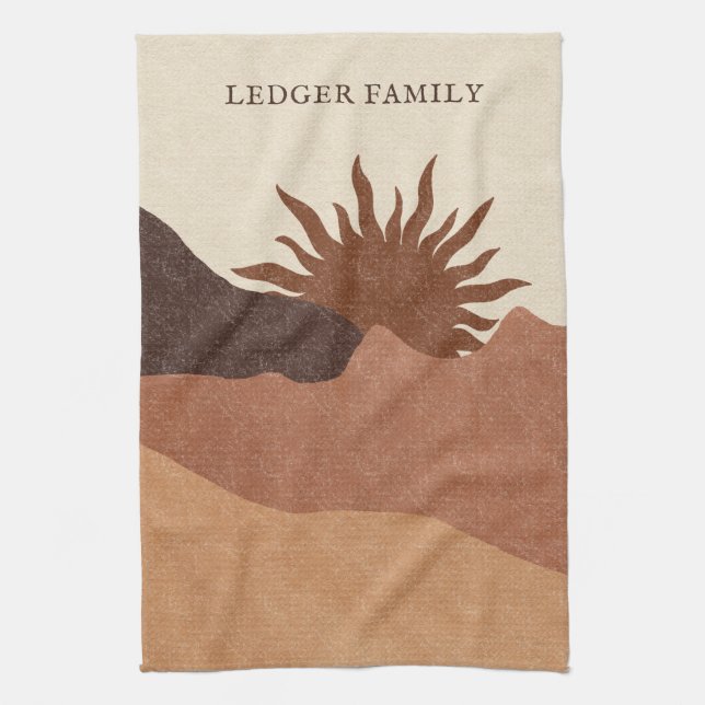 Boho Terracotta Kitchen Towels (Vertical)