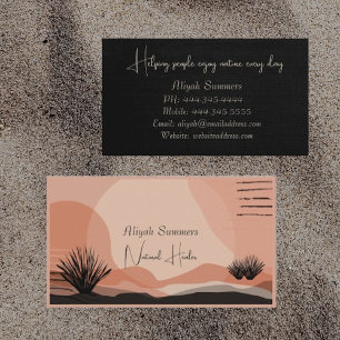 Boho Terracotta Meditative Desert Business Card