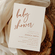 Boho Terracotta Minimal Baby Shower
