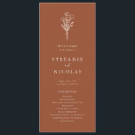 Boho Terracotta Minimalist Botanicals Wedding Programme<br><div class="desc">Share the wedding details with your family and friends with this customisable wedding programs. It features a minimalist floral bouquet line art. Personalise by adding your details. These terracotta floral wedding programs are perfect for any wedding theme or season.</div>