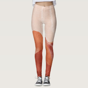 Boho terracotta mountains, abstract poster. leggings