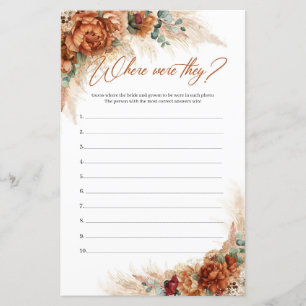 Boho Terracotta pampas burgundy Where Were They