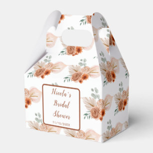 Boho Terracotta Pampas Grass Bridal Shower Favour Box