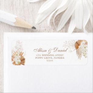 Boho Terracotta Pampas Grass Orchid Wedding Return