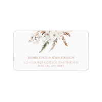 Boho Terracotta Pampas Grass White Orchid Wedding