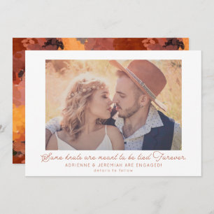 Boho Terracotta Photo Engagement Announcement