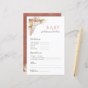 Boho Terracotta Predictions & Advice Baby Shower 