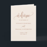 Boho Terracotta Pretty Calligraphy Wedding Booklet Programme<br><div class="desc">Share the wedding details with your family and friends with this customisable wedding program booklet. It features a terracotta elegant script with simple typography. This terracotta wedding booklet is perfect for any wedding theme and season. Matching items are available.</div>