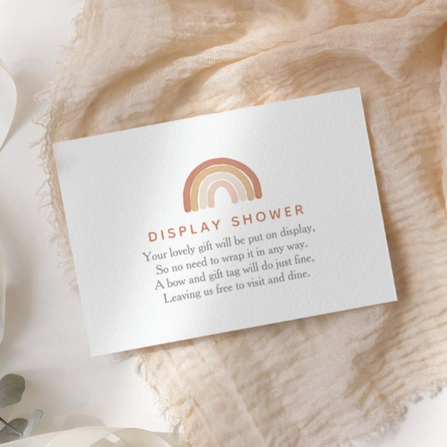 Boho Terracotta Rainbow Display Shower Enclosure Card (Creator Uploaded)