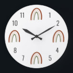 Boho Terracotta Rainbow Kids Wall Clock<br><div class="desc">We are always adding new designs daily!</div>