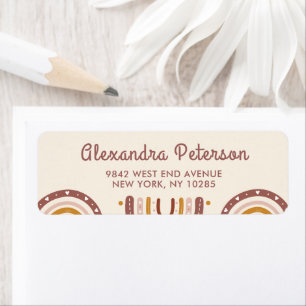 Boho Terracotta Rainbow Return