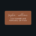 Boho Terracotta Return Address Labels<br><div class="desc">This modern terracotta return address labels feature a minimalist design with an earthy,  boho desert color scheme and clean,  modern typography.</div>