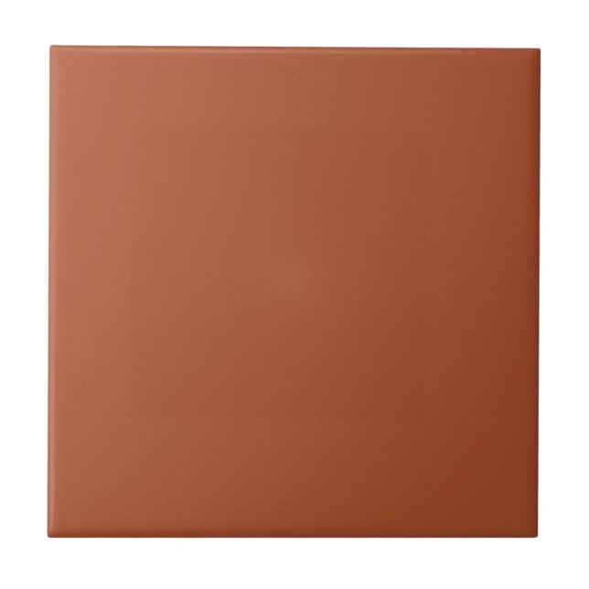 Boho Terracotta Rust Ceramic Tile (Front)