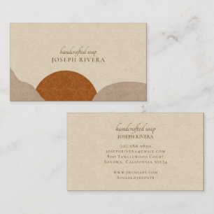 Boho Terracotta Sand Abstract Candle Maker Business Card