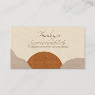 Boho Terracotta Sand Abstract Handmade Jewellery  Business Card