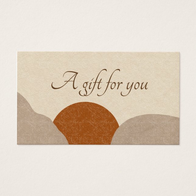 Boho Terracotta Sand Abstract Jewelry Gift Card (Front)