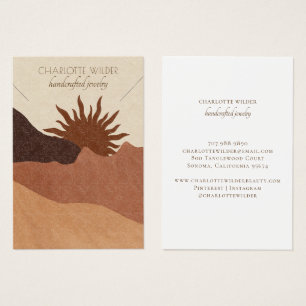 Boho Terracotta Sand Abstract Necklace Display