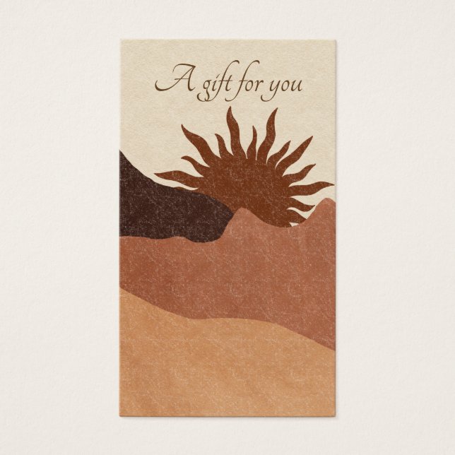 Boho Terracotta Sun Sand Jewelry Gift Card (Front)