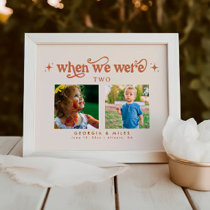 Boho Terracotta Wedding Baby Picture Table Number