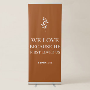 Boho terracotta wedding entrance  retractable banner