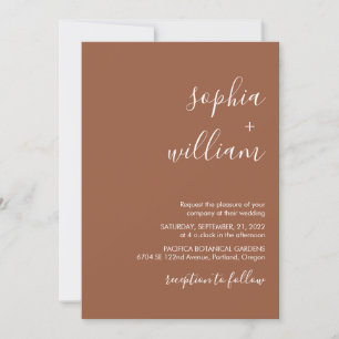 Boho Terracotta Wedding Invitation