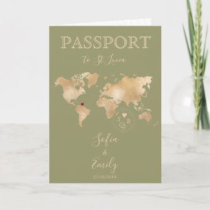 Boho Terracotta Wedding Passport Two Girls QR Code Invitation