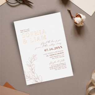 Boho Terracotta With RSVP QR Code Wedding