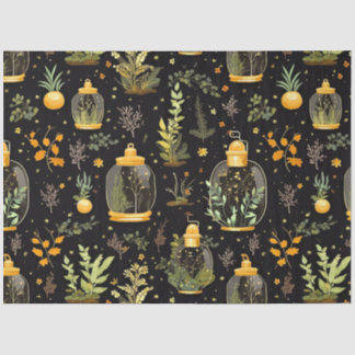 Boho Terrariums with Plants Decoupage Tissue Paper