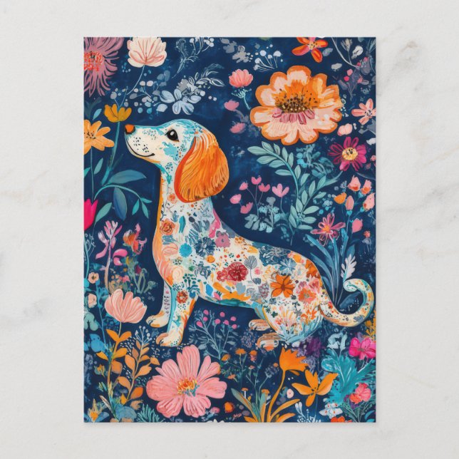 Boho Thackel with flowers Postcard (Front)