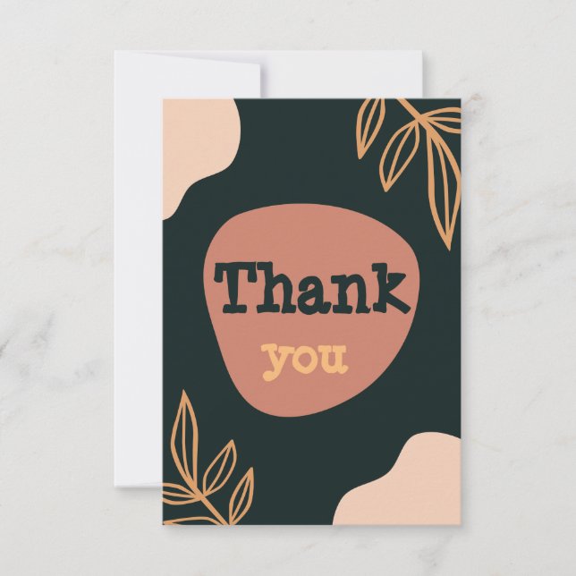 boho thank you card (Front)