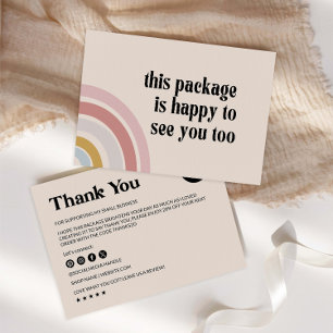 Boho Thank You Card Template   Business Packaging