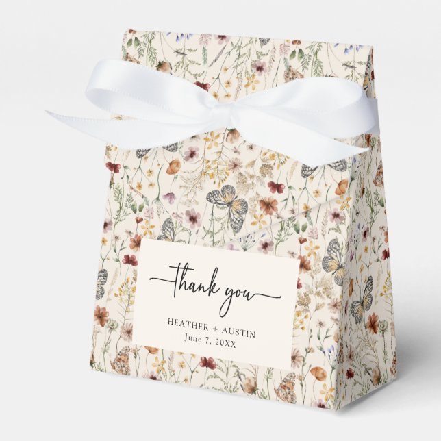 Boho Thank You Favour Box (Front Side)