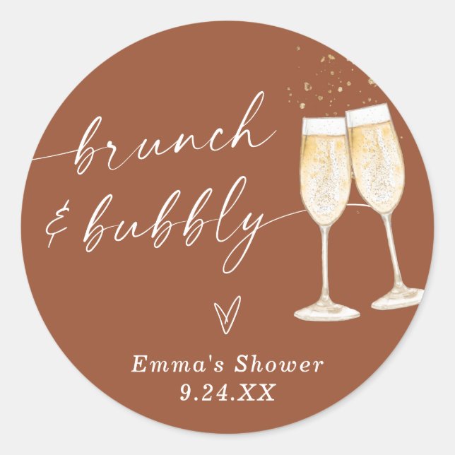 Boho Thank You Favour Sticker | Modern Terracotta (Front)