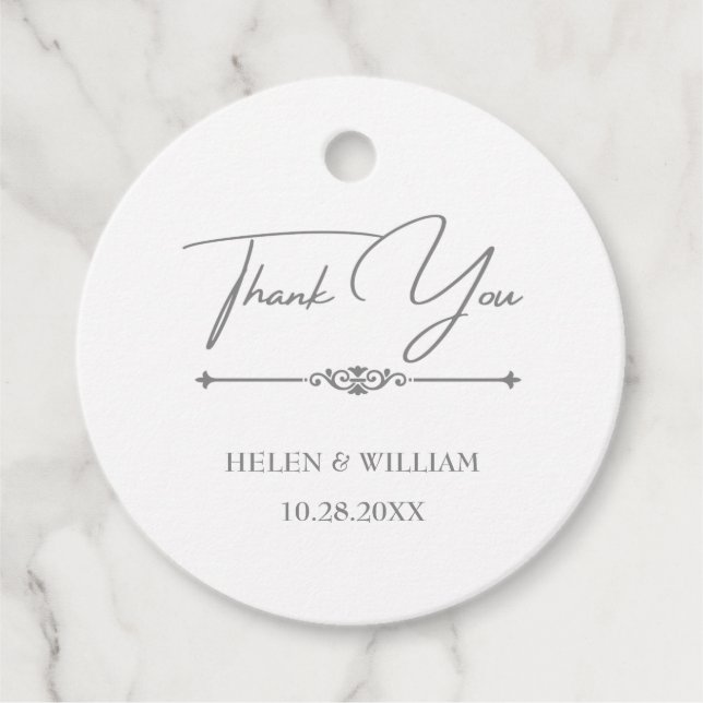 Boho Thank You Favour Tag (Front)