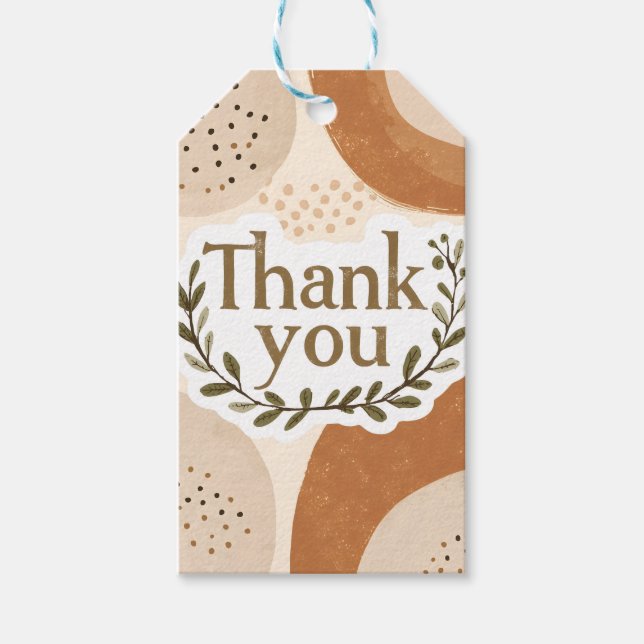 Boho Thank You Gift Tag (Front)