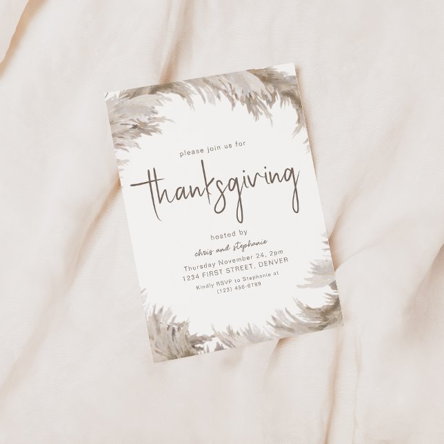 Boho Thanksgiving Dinner Party Invitation (Creator Uploaded)
