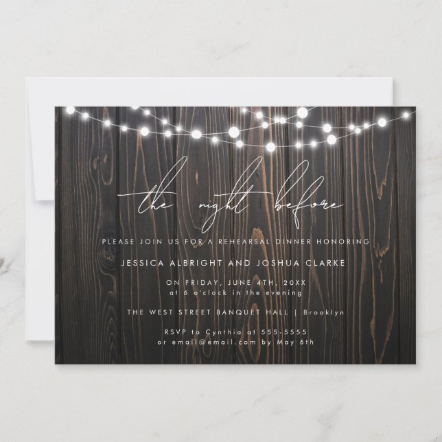 Boho The Night Before Rehearsal Dinner Invitation (Front)