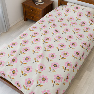 Boho Throw Blanket with Ukrainian Folk Pattern
