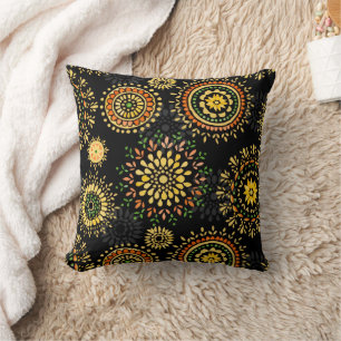 Boho Throw Pillow – Bohemian Decorative Cushion