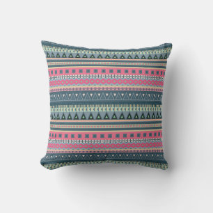 Boho Throw Pillow Tribal Throw Pillow Multicolor